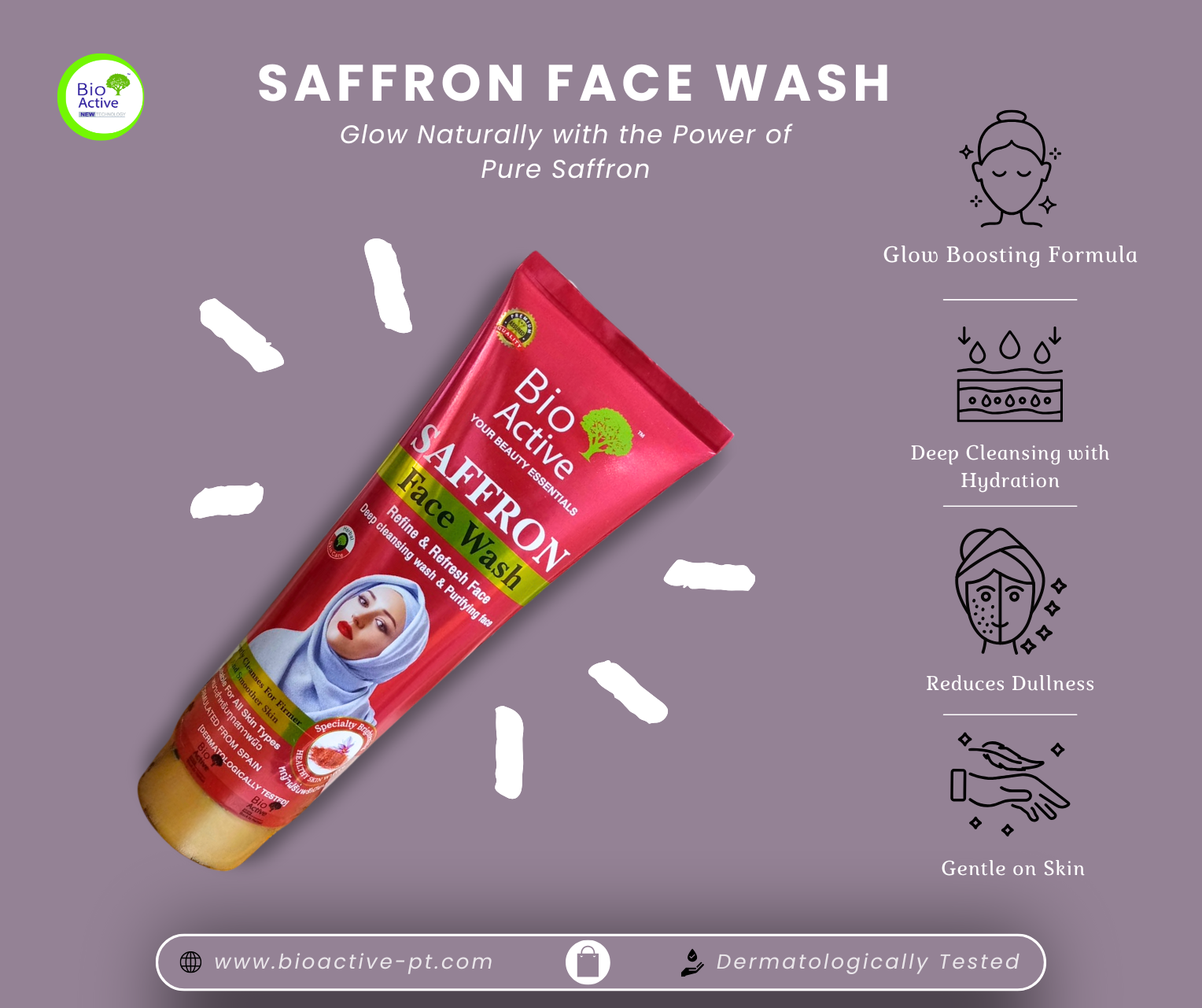 Bio Active Saffron Face Wash